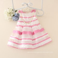 baby fashion girls dress/chiffon dress/pearl Necklace dress